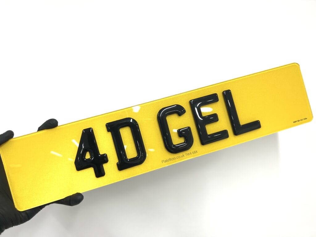 4d gel 3mm Number Plates