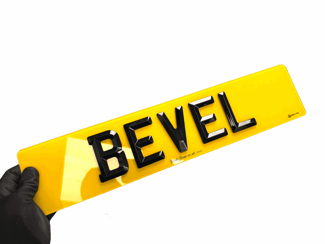 Bevelled number plates UK road legal raised acrylic