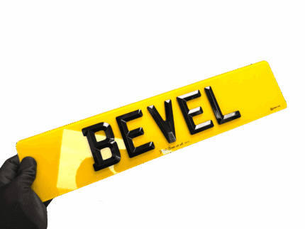 Bevelled number plates UK road legal raised acrylic