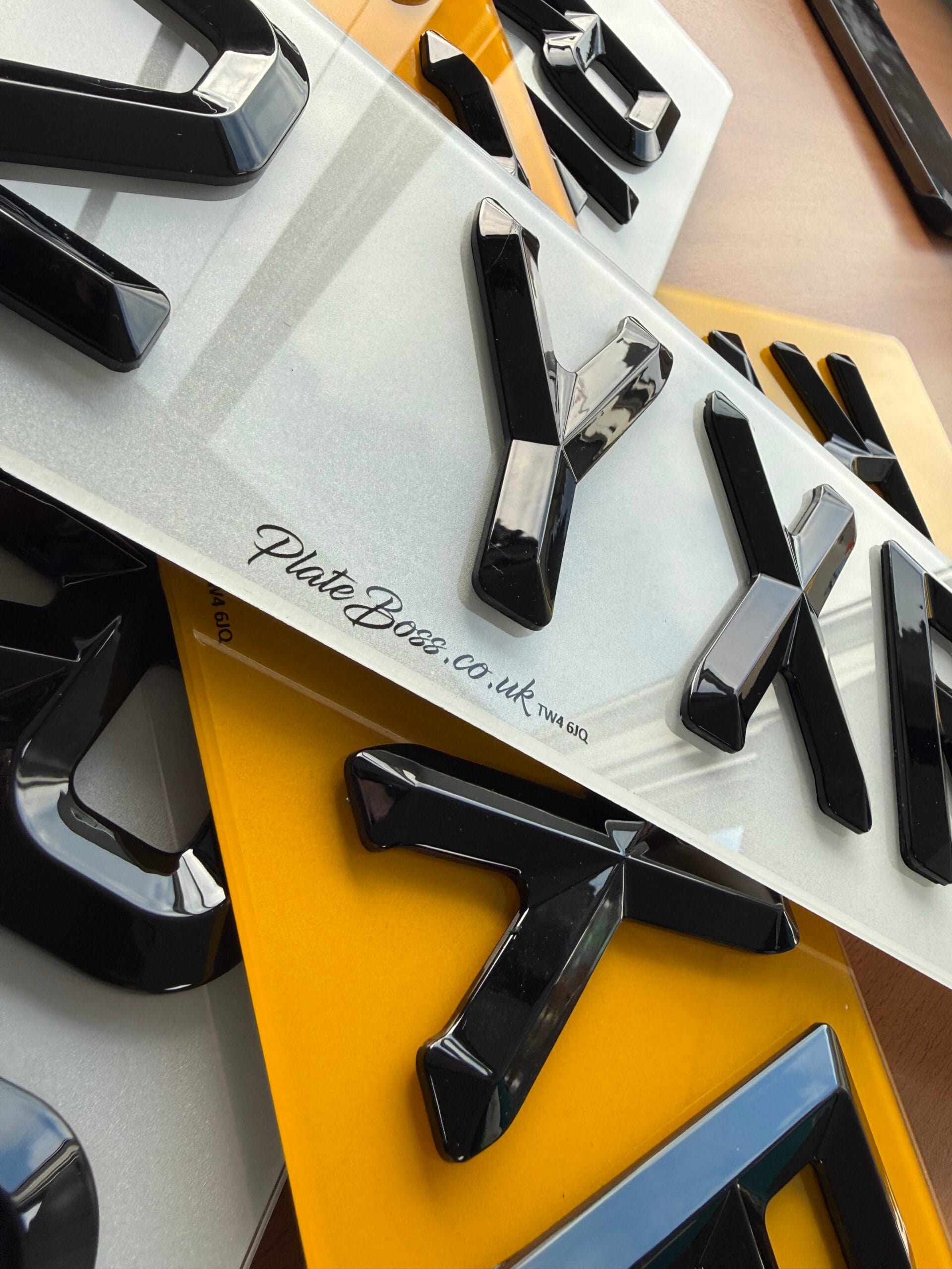 bevel number plates